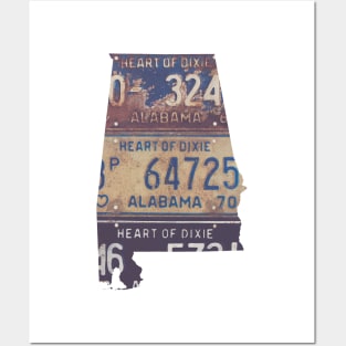 Vintage Alabama License Plates Posters and Art